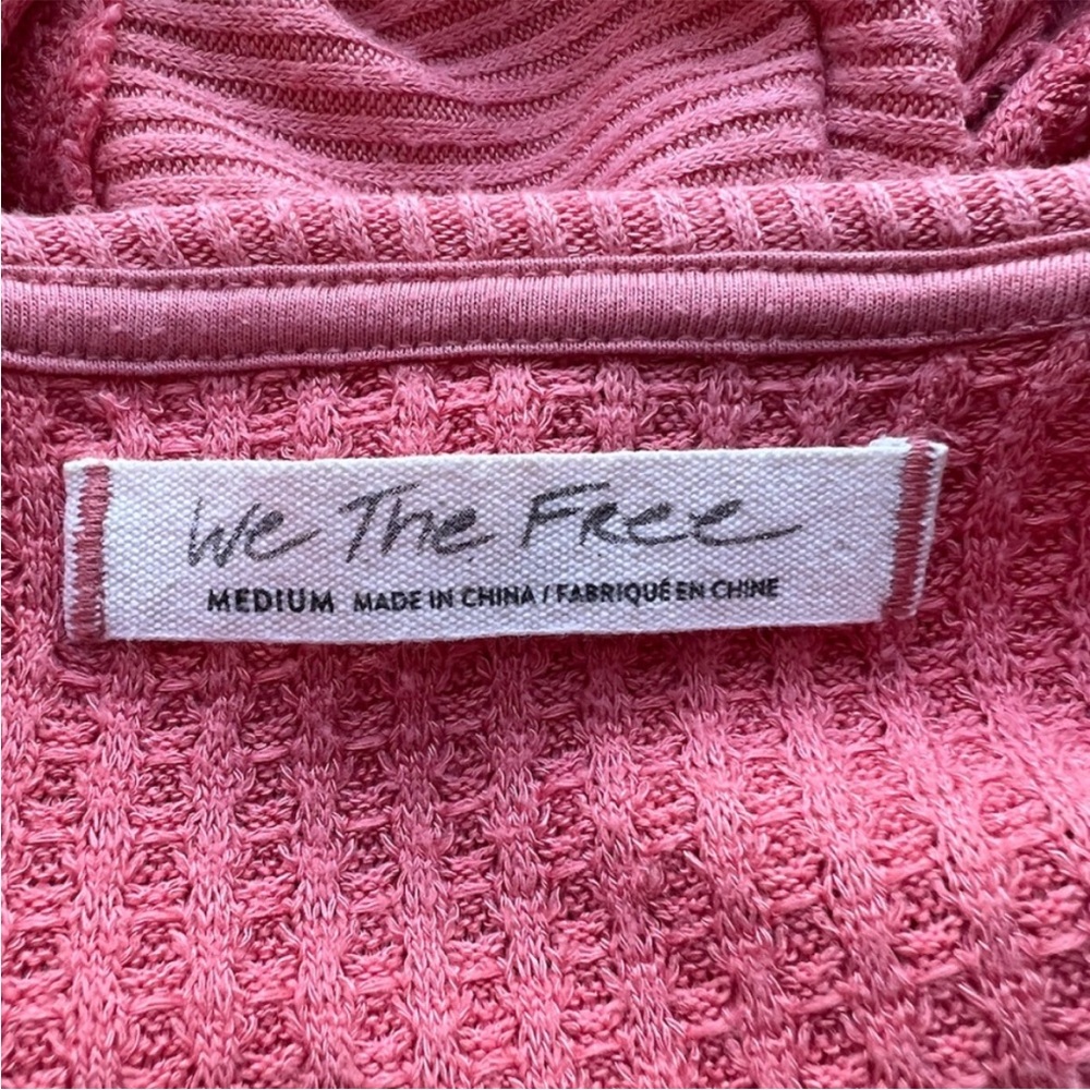 **SOLD** Free People - We the Free - Pink V-Neck Long Sleeve Thermal - M - Picture 7 of 8